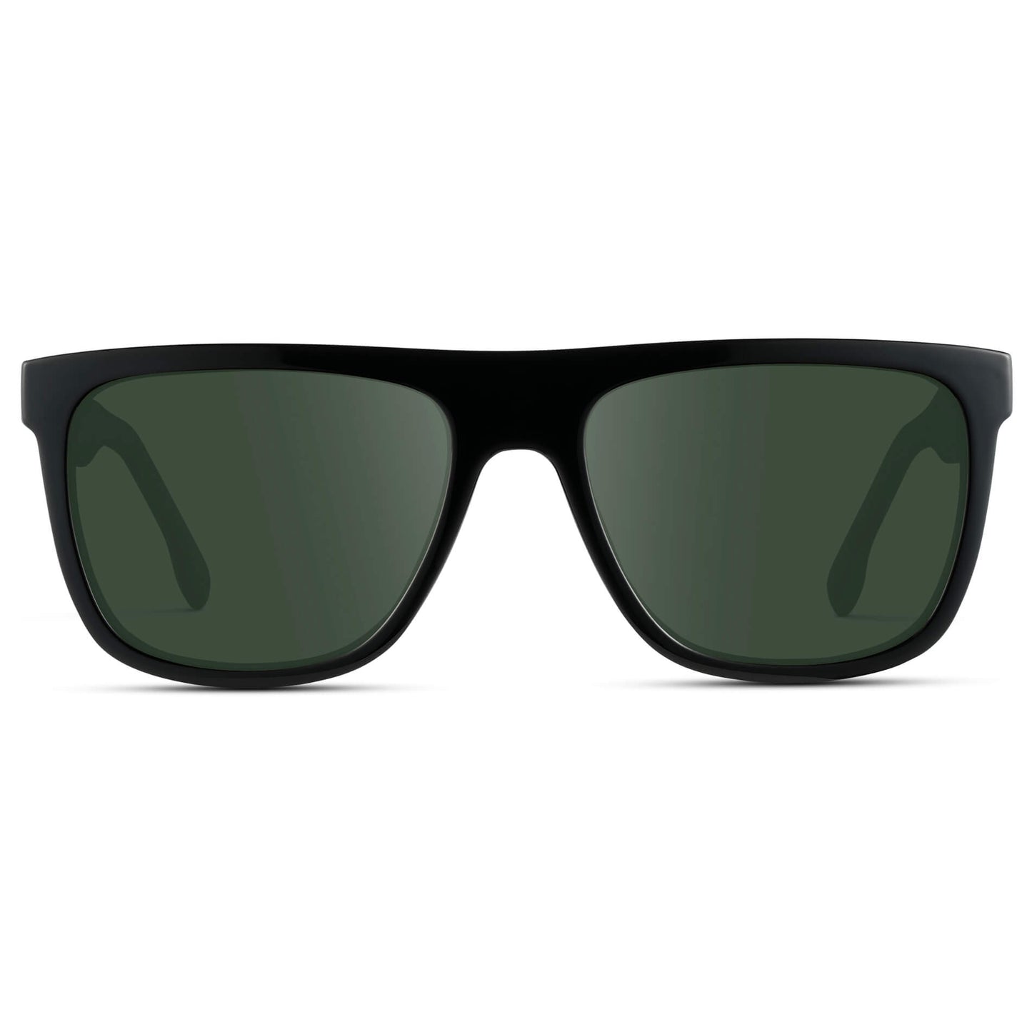 Black / G15 || Square Flat-Top Prescription Sunglasses