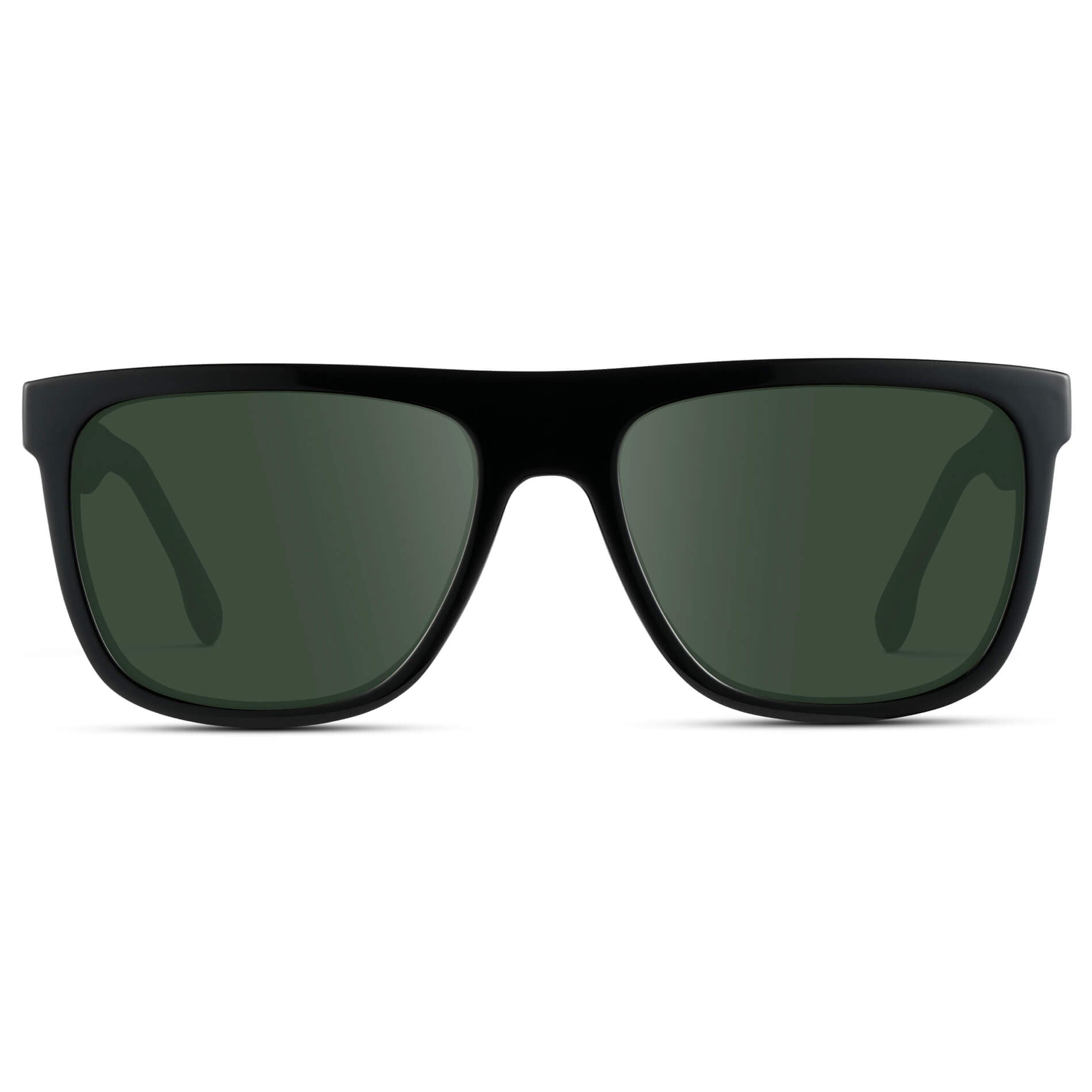 Black / G15 || Square Flat-Top Prescription Sunglasses