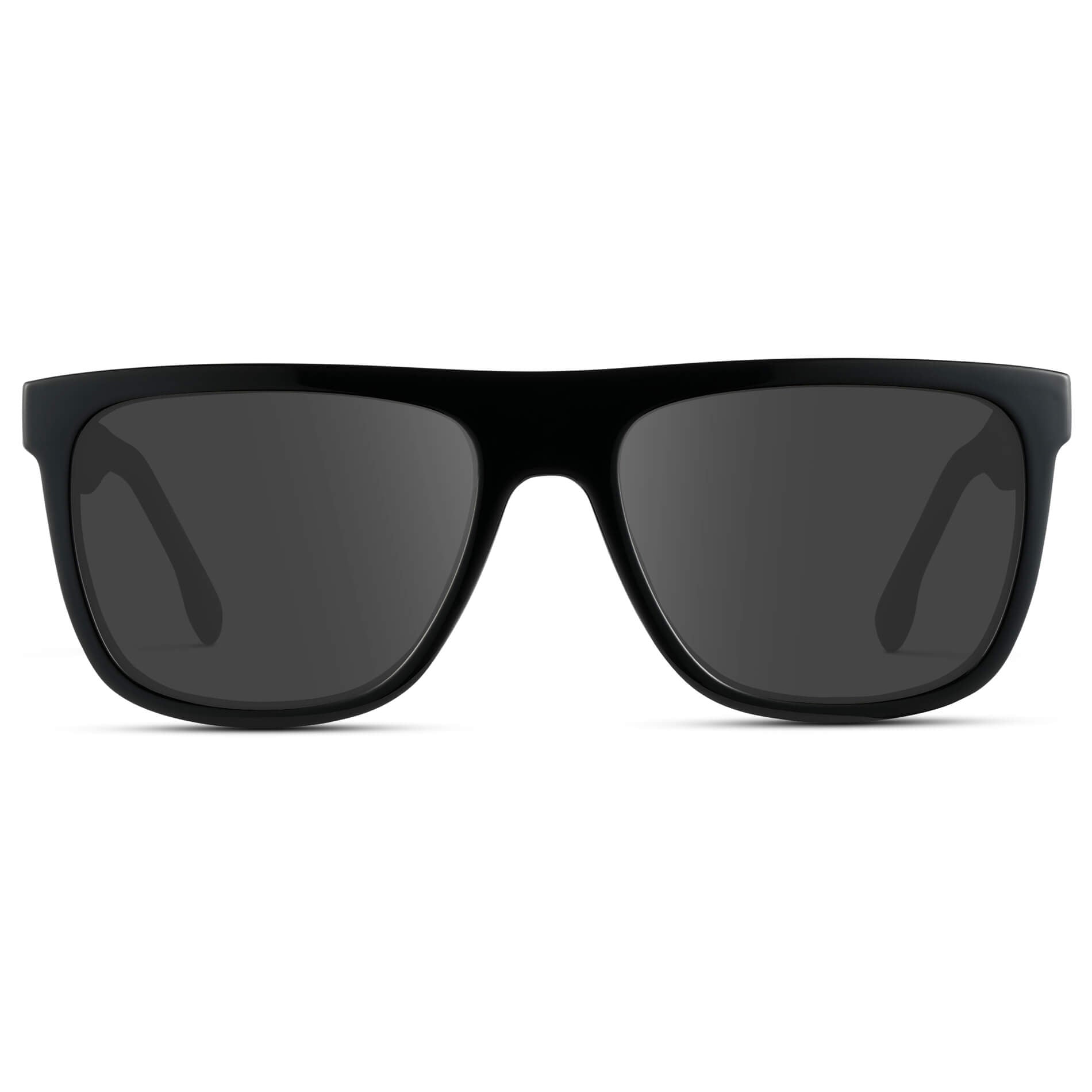 Black / Grey || Square Flat-Top Prescription Sunglasses