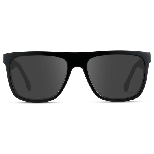 Black / Grey || Square Flat-Top Prescription Sunglasses