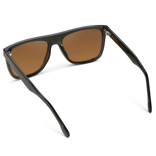 Dallas | Polarized - Crystal Carbon Grey / Terracotta Lens