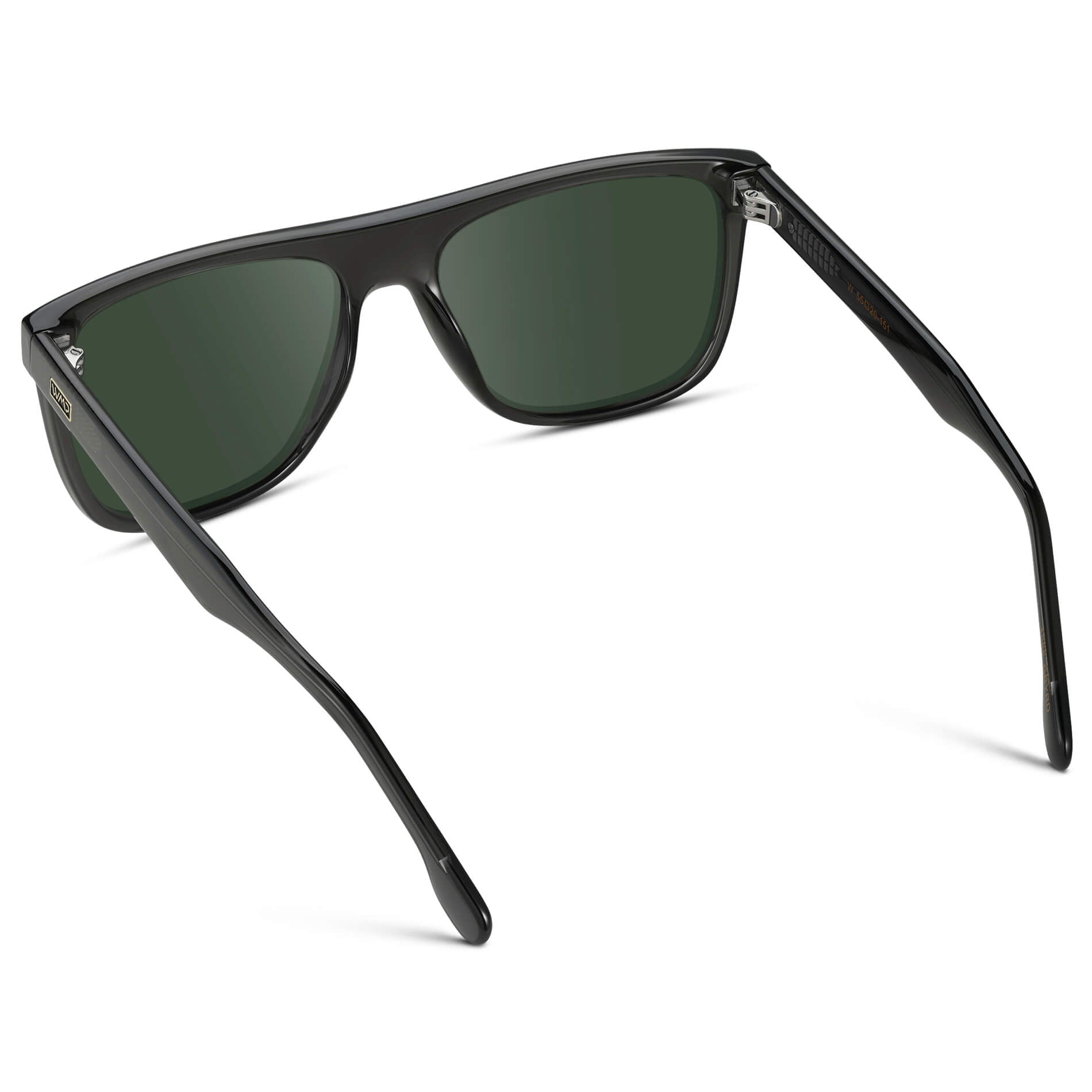 Crystal Carbon Grey / G15 || Square Flat-Top Prescription Sunglasses