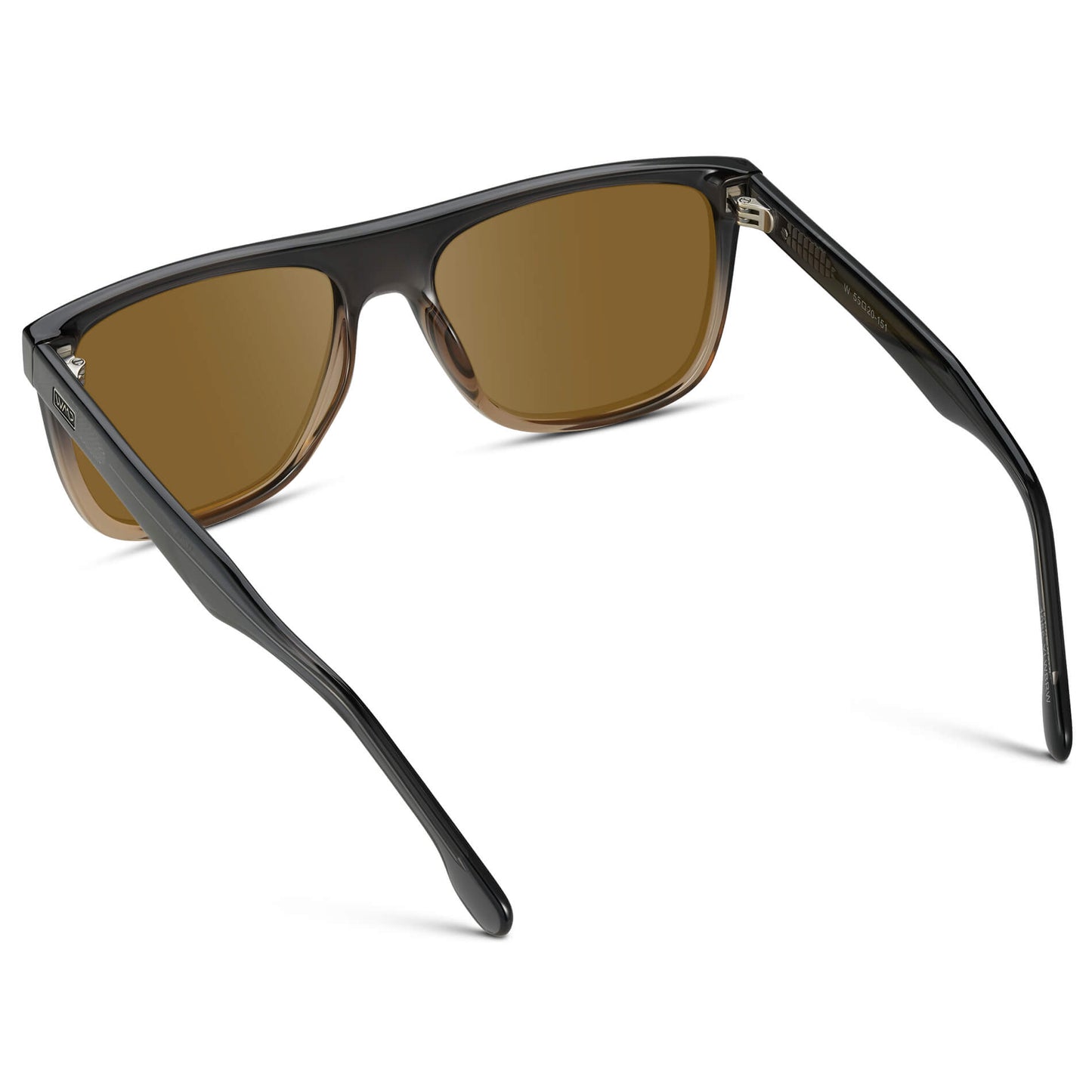 Carbon Champagne / Amber || Square Flat-Top Prescription Sunglasses