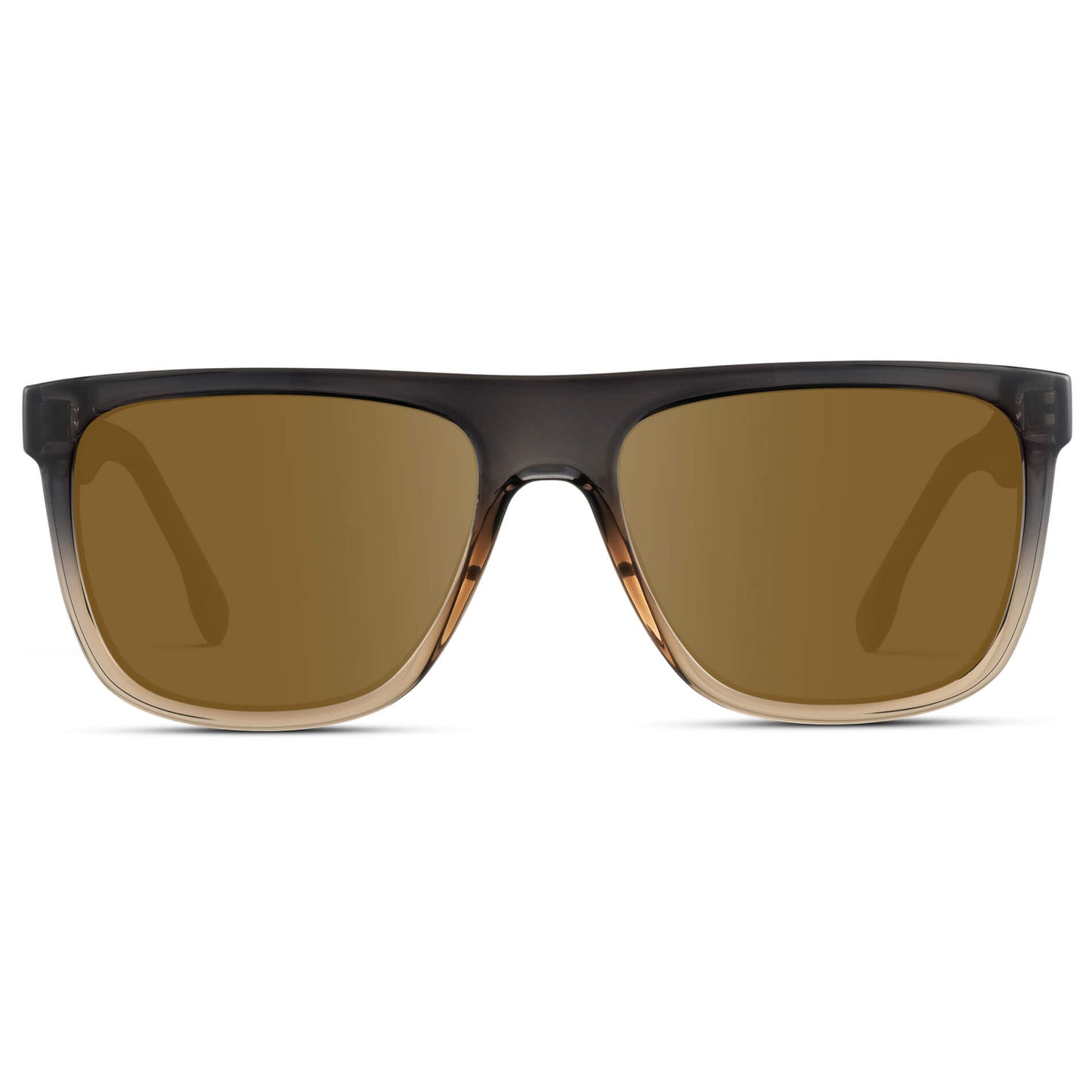 Carbon Champagne / Amber || Square Flat-Top Prescription Sunglasses