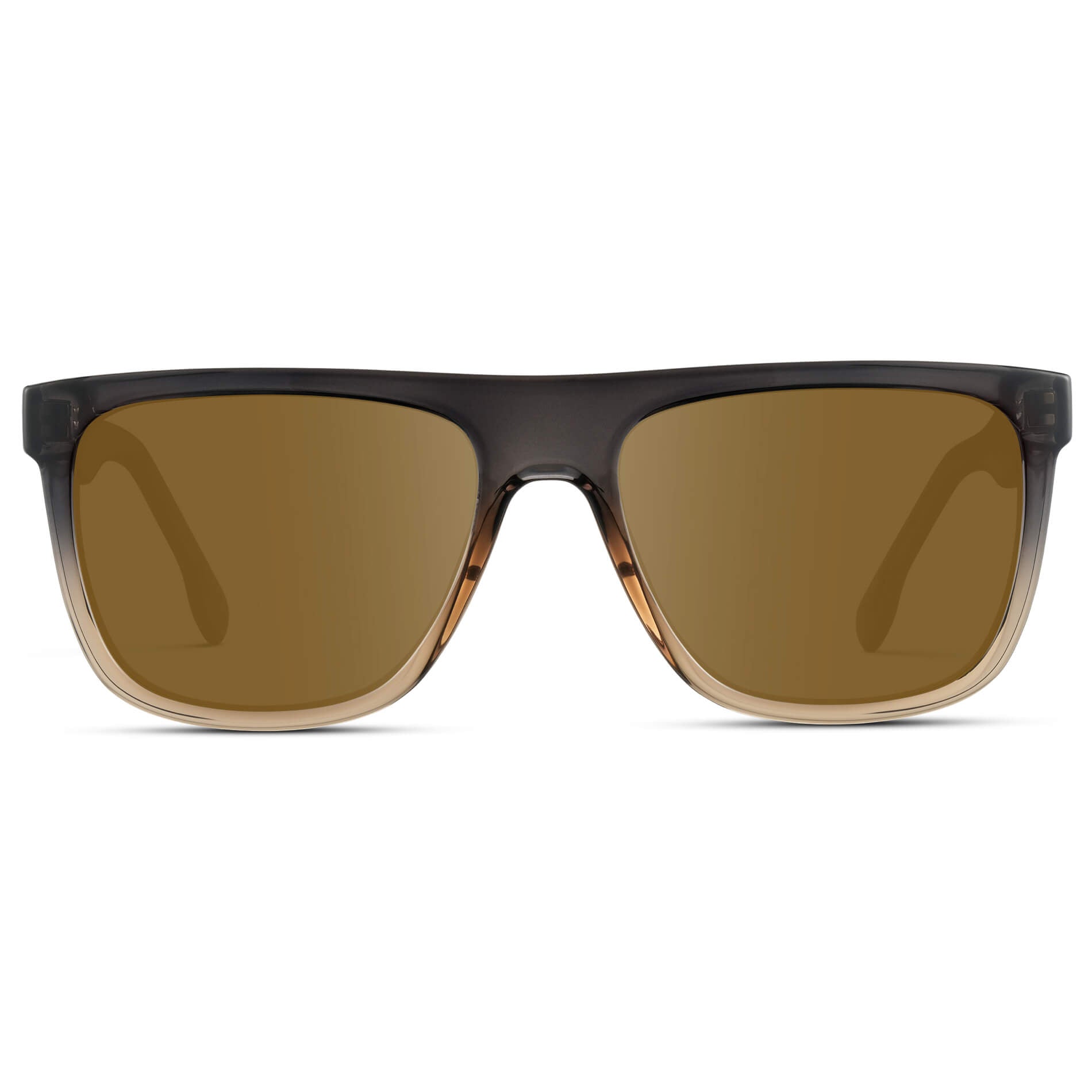 Carbon Champagne / Amber || Square Flat-Top Prescription Sunglasses