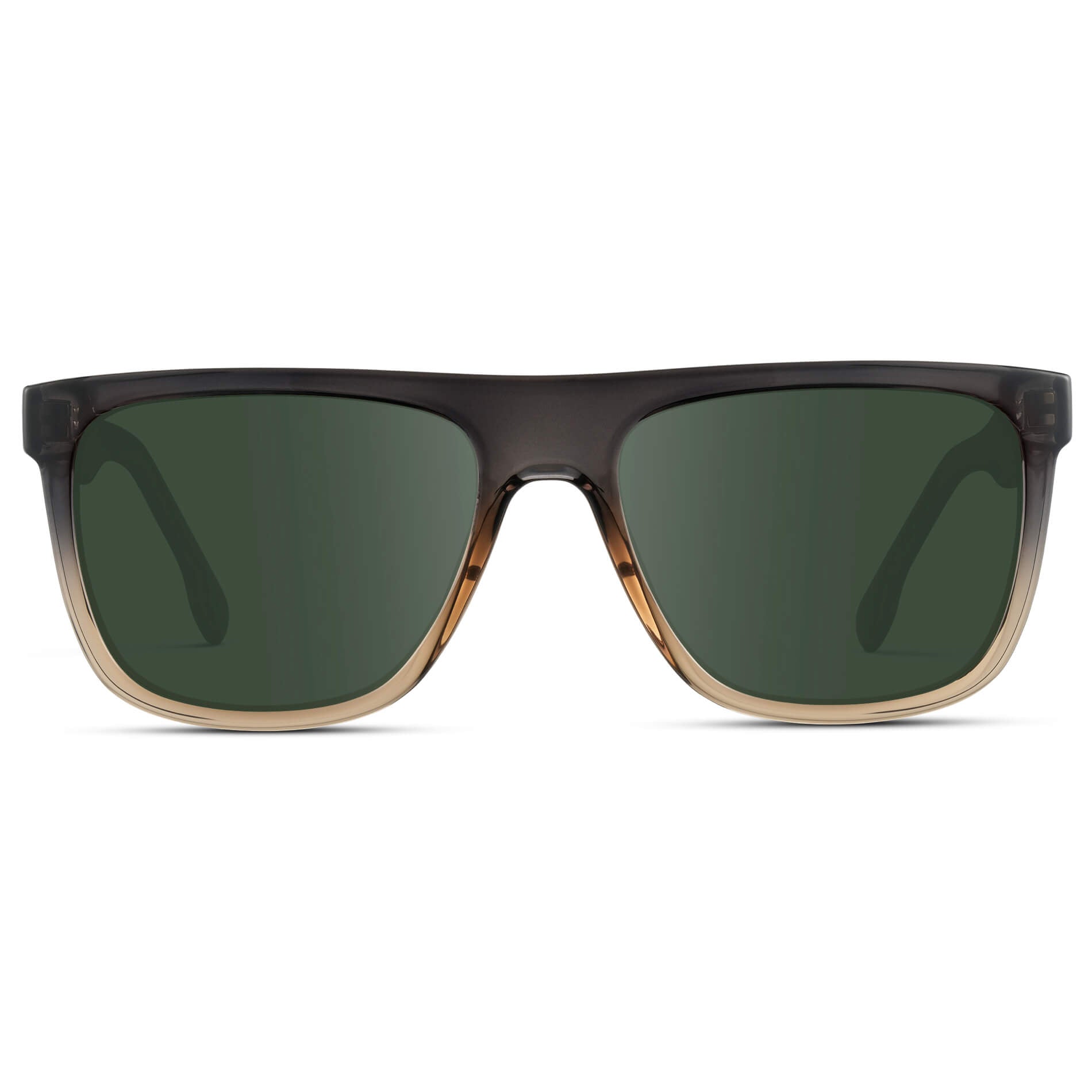 Carbon Champagne / G15 || Square Flat-Top Prescription Sunglasses