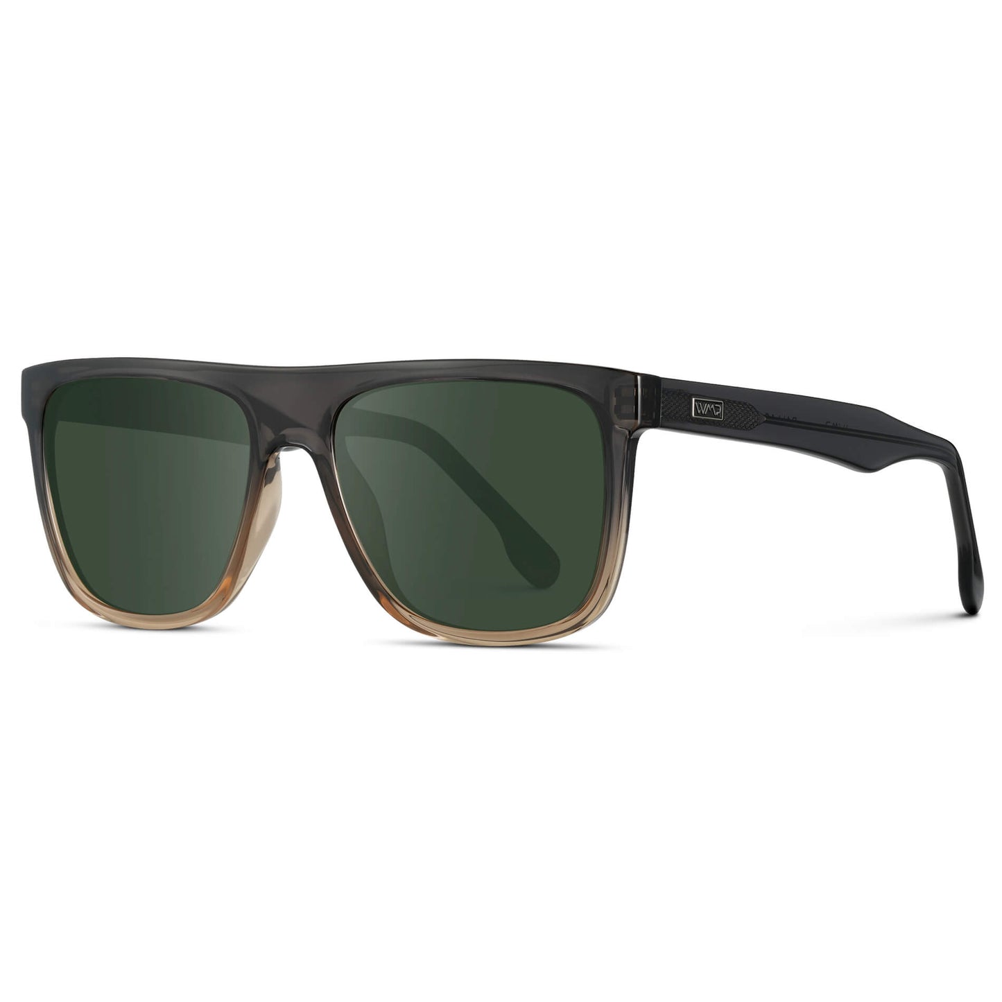 Carbon Champagne / G15 || Square Flat-Top Prescription Sunglasses
