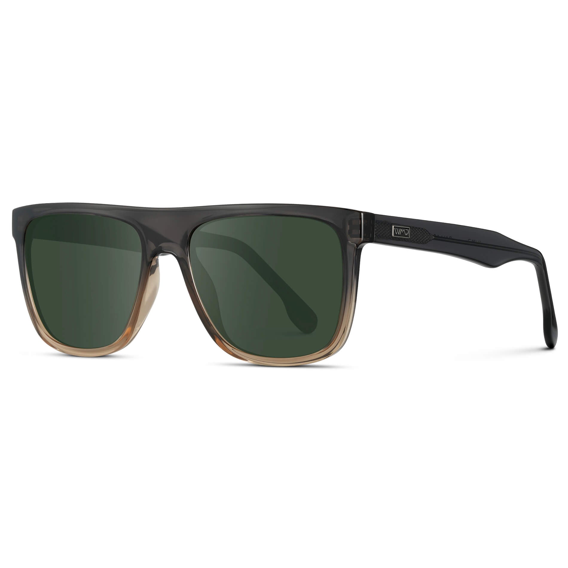 Carbon Champagne / G15 || Square Flat-Top Prescription Sunglasses