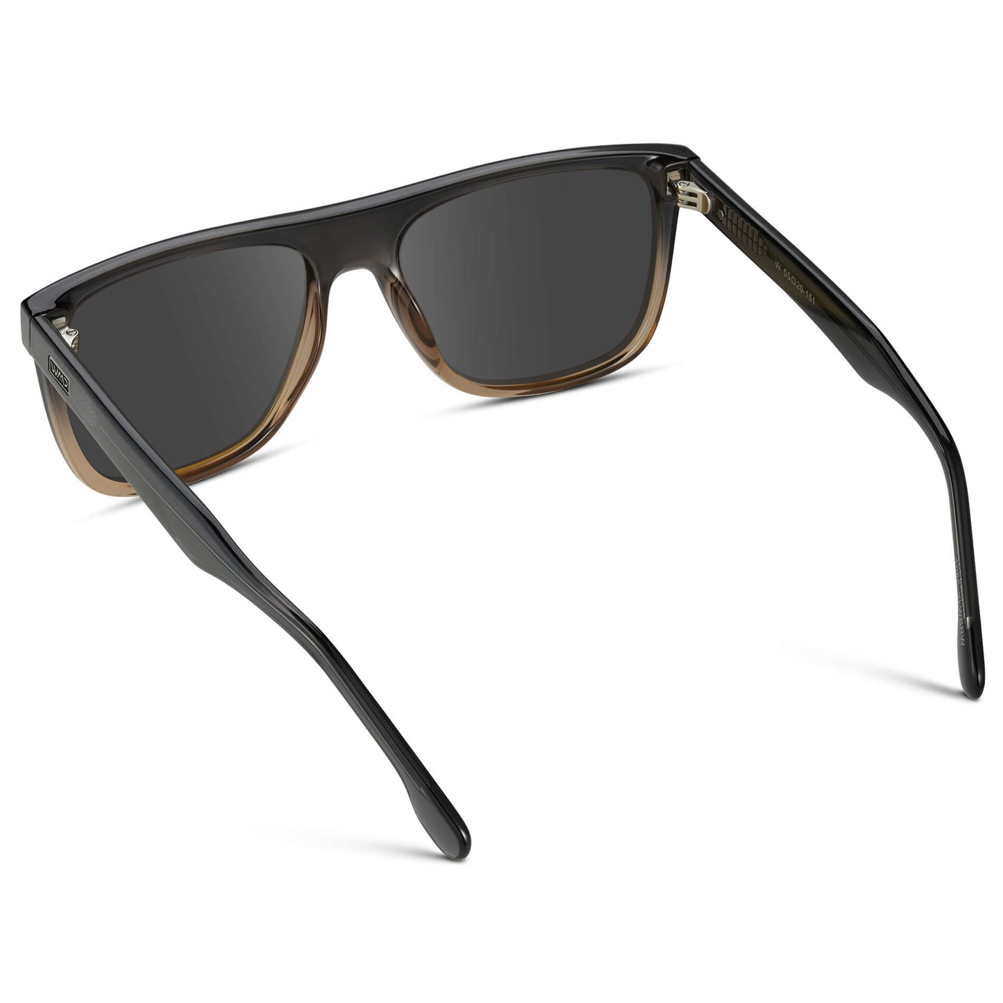 Carbon Champagne / Grey || Square Flat-Top Prescription Sunglasses