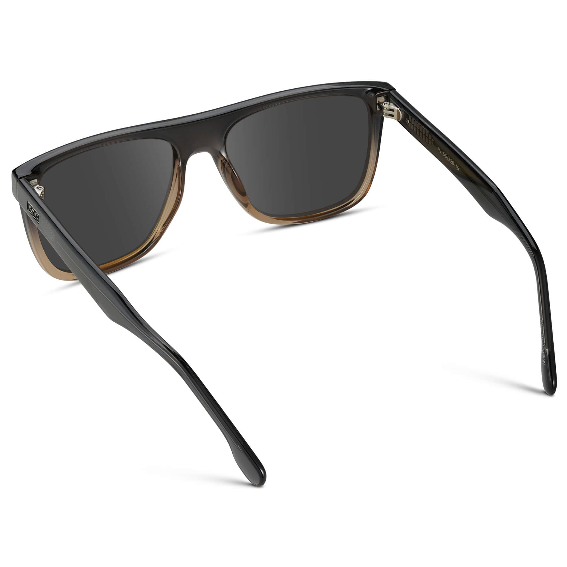 Carbon Champagne / Grey || Square Flat-Top Prescription Sunglasses