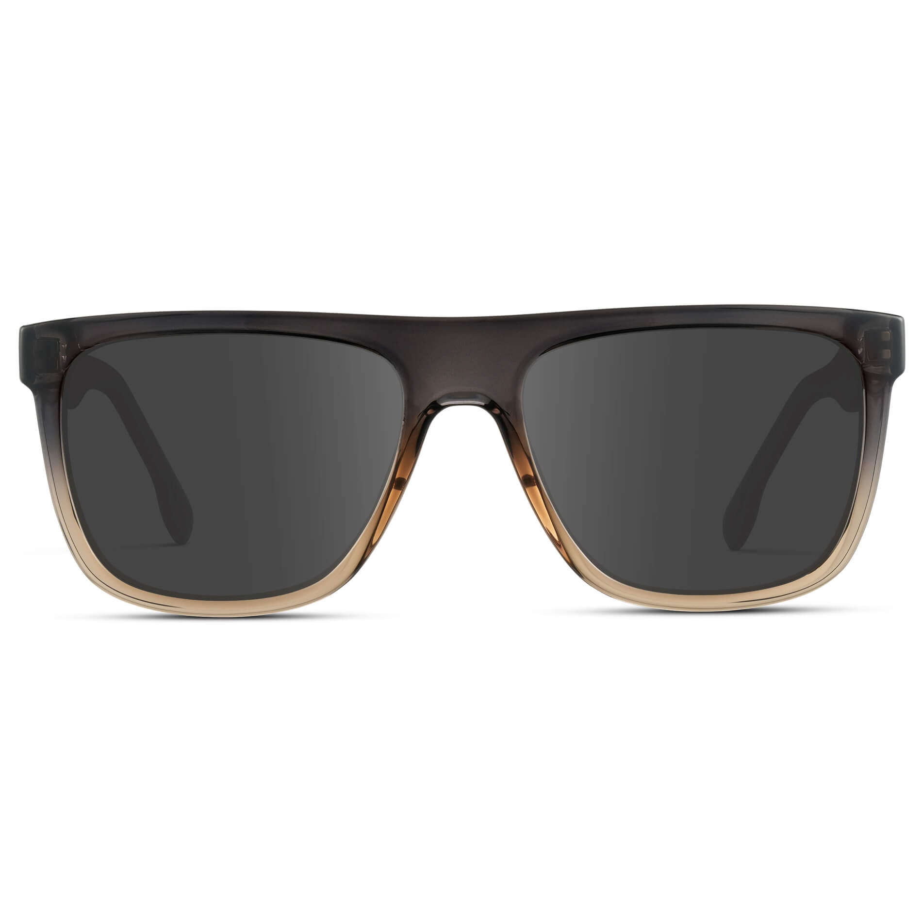 Carbon Champagne / Grey || Square Flat-Top Prescription Sunglasses