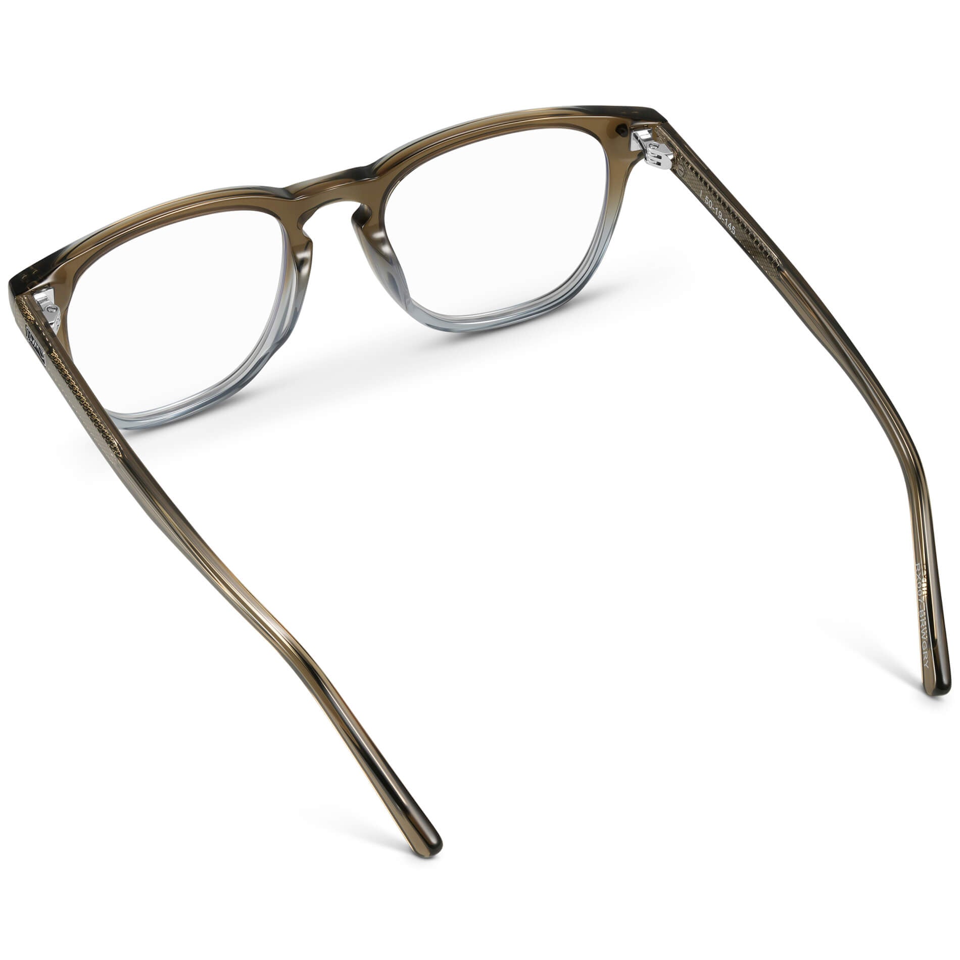 Arctic Forest Green || Men's square arctic forest green acetate frame with clear prescription lens