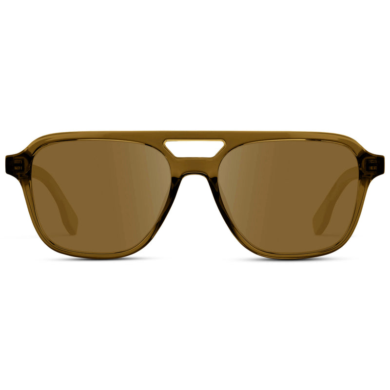 Dean | Prescription Sunglasses - Crystal Verde / Amber
