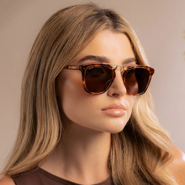 Demi | Polarized - Honeycomb Tortoise / Brown Lens