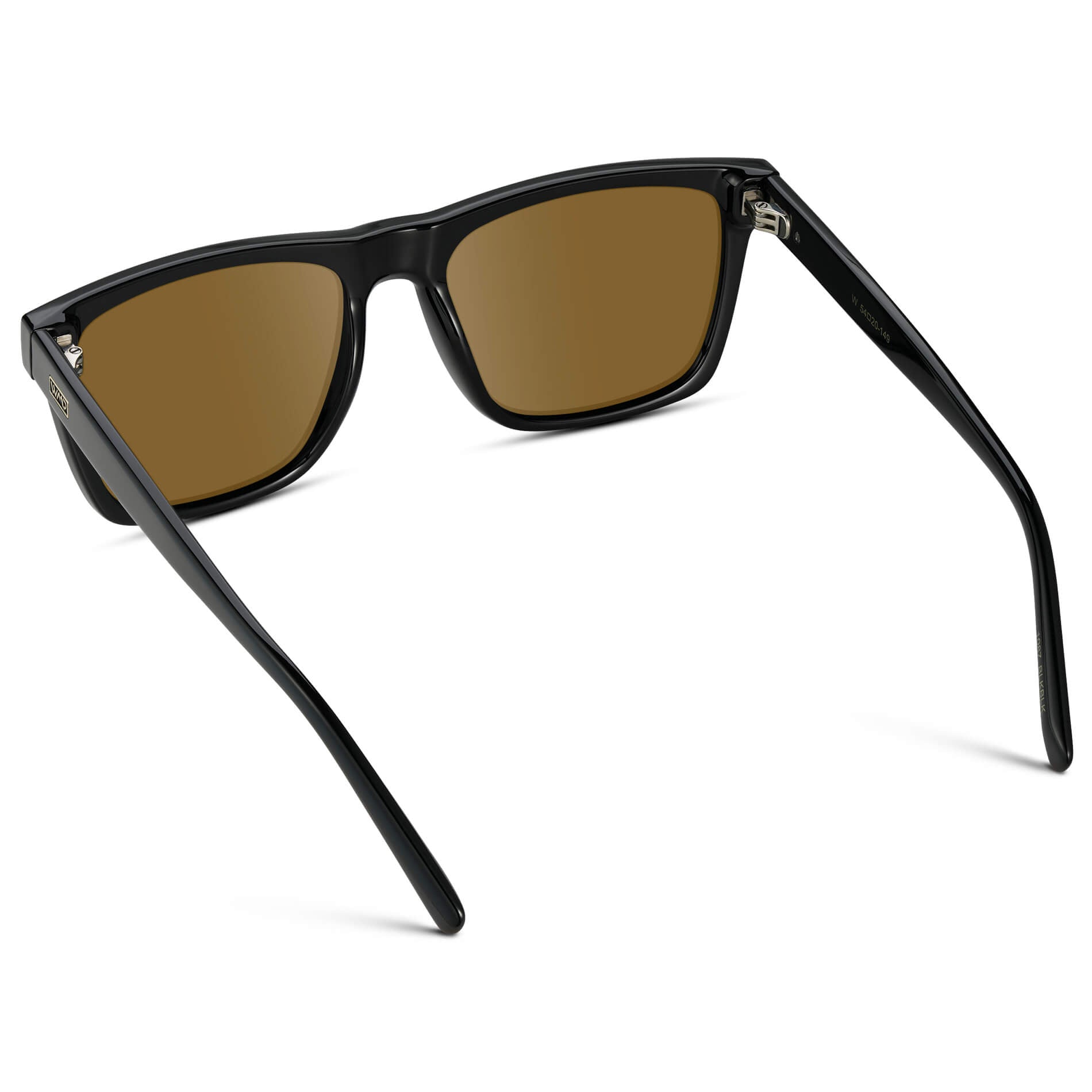 Black / Amber || Modern Square Prescription Sunglasses