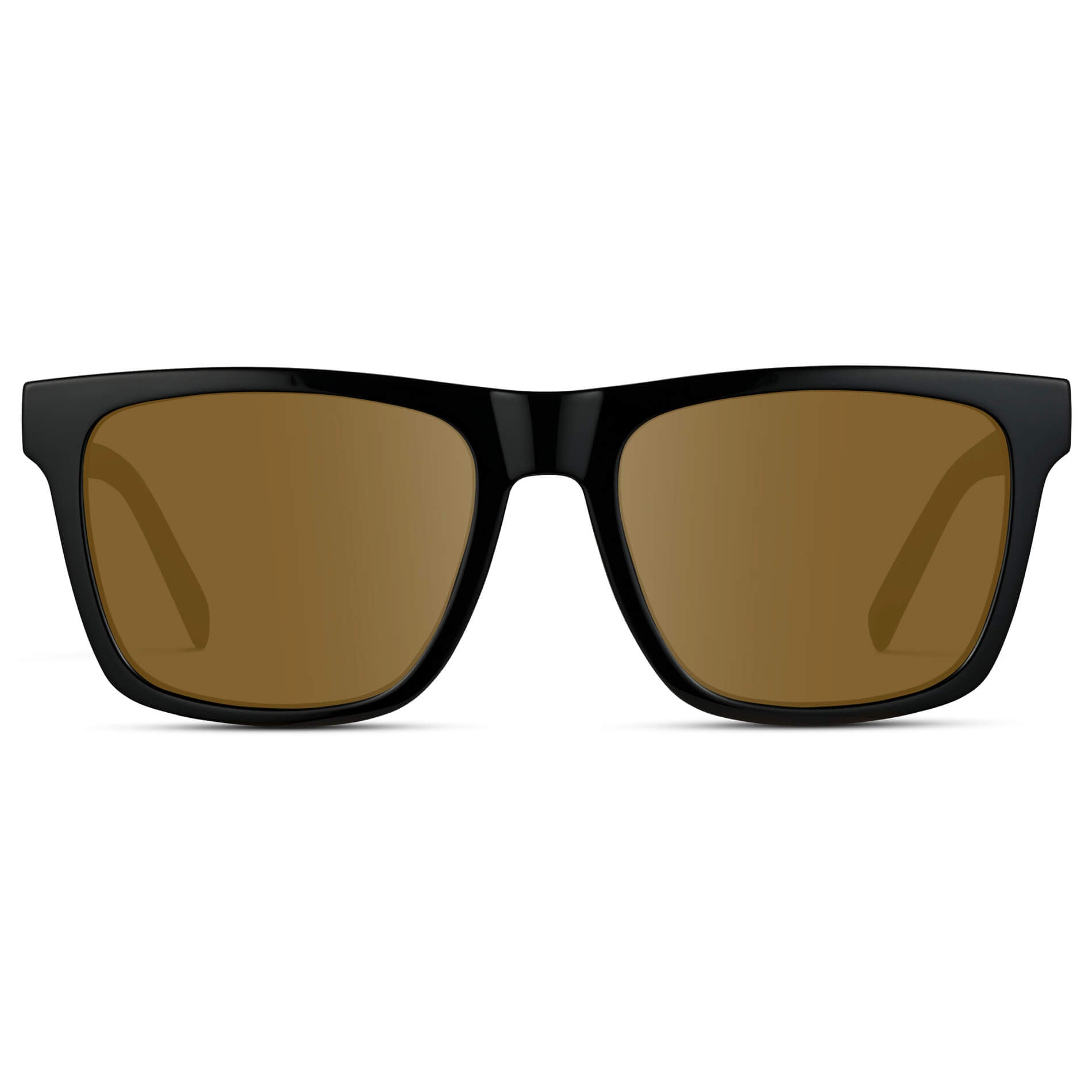 Black / Amber || Modern Square Prescription Sunglasses