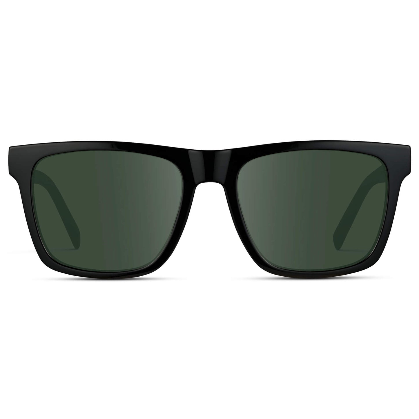 Black / G15 || Modern Square Prescription Sunglasses