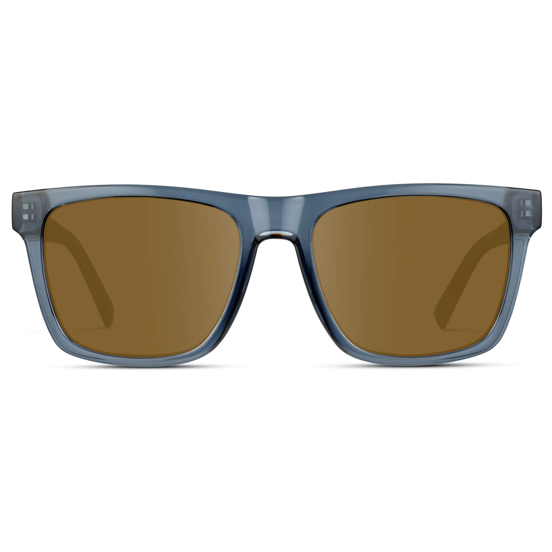 Crystal Indigo Blue / Amber || Modern Square Prescription Sunglasses
