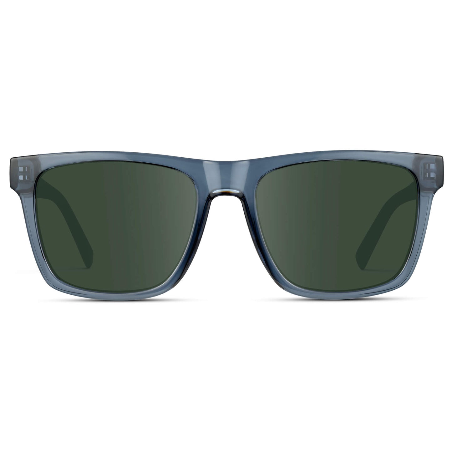 Crystal Indigo Blue / G15 || Modern Square Prescription Sunglasses