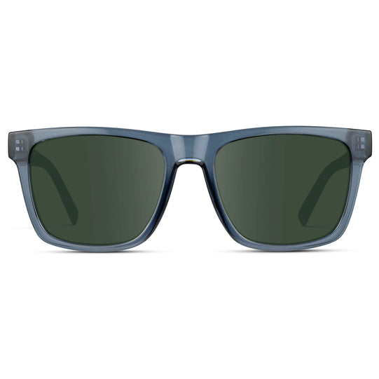 Crystal Indigo Blue / G15 || Modern Square Prescription Sunglasses