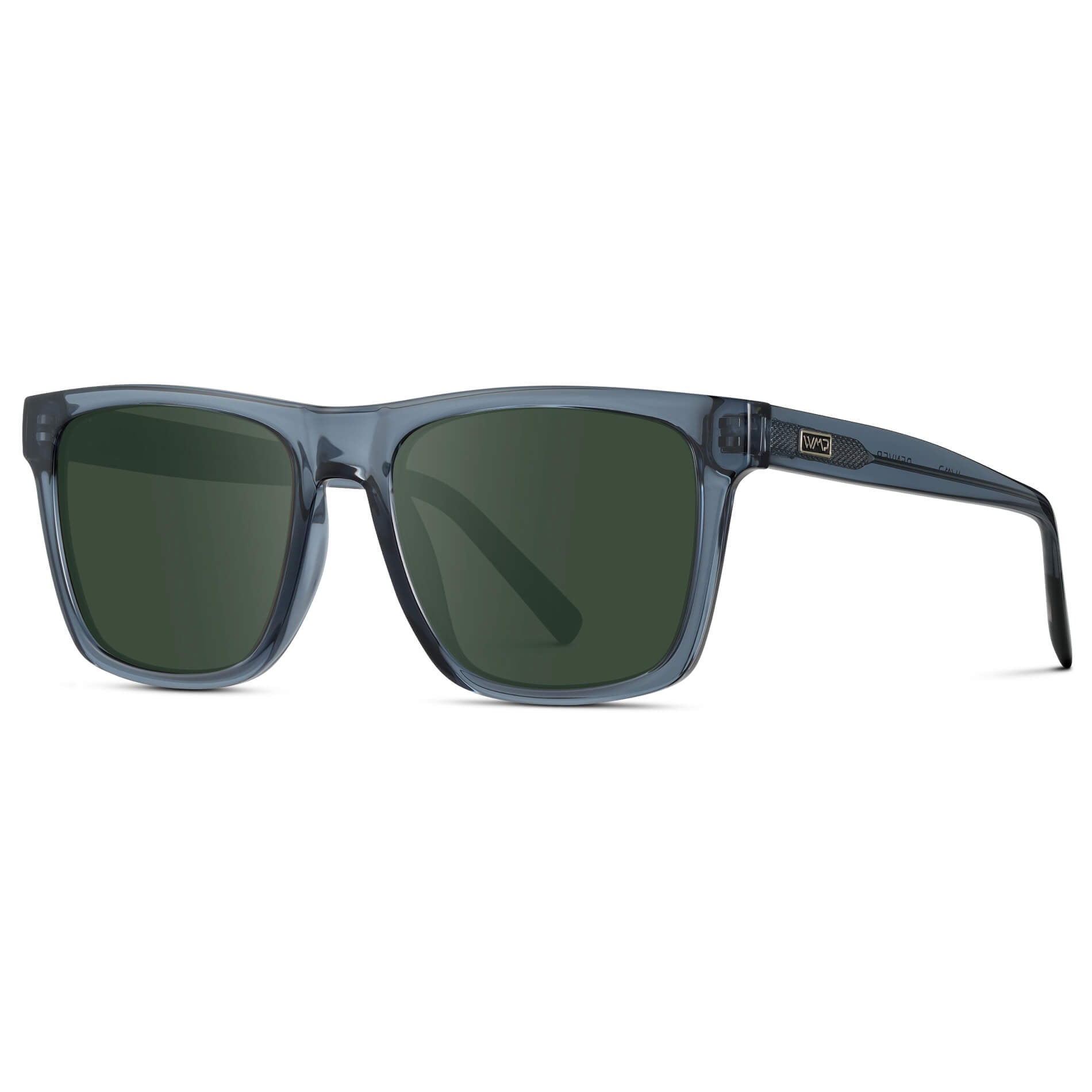 Crystal Indigo Blue / G15 || Modern Square Prescription Sunglasses