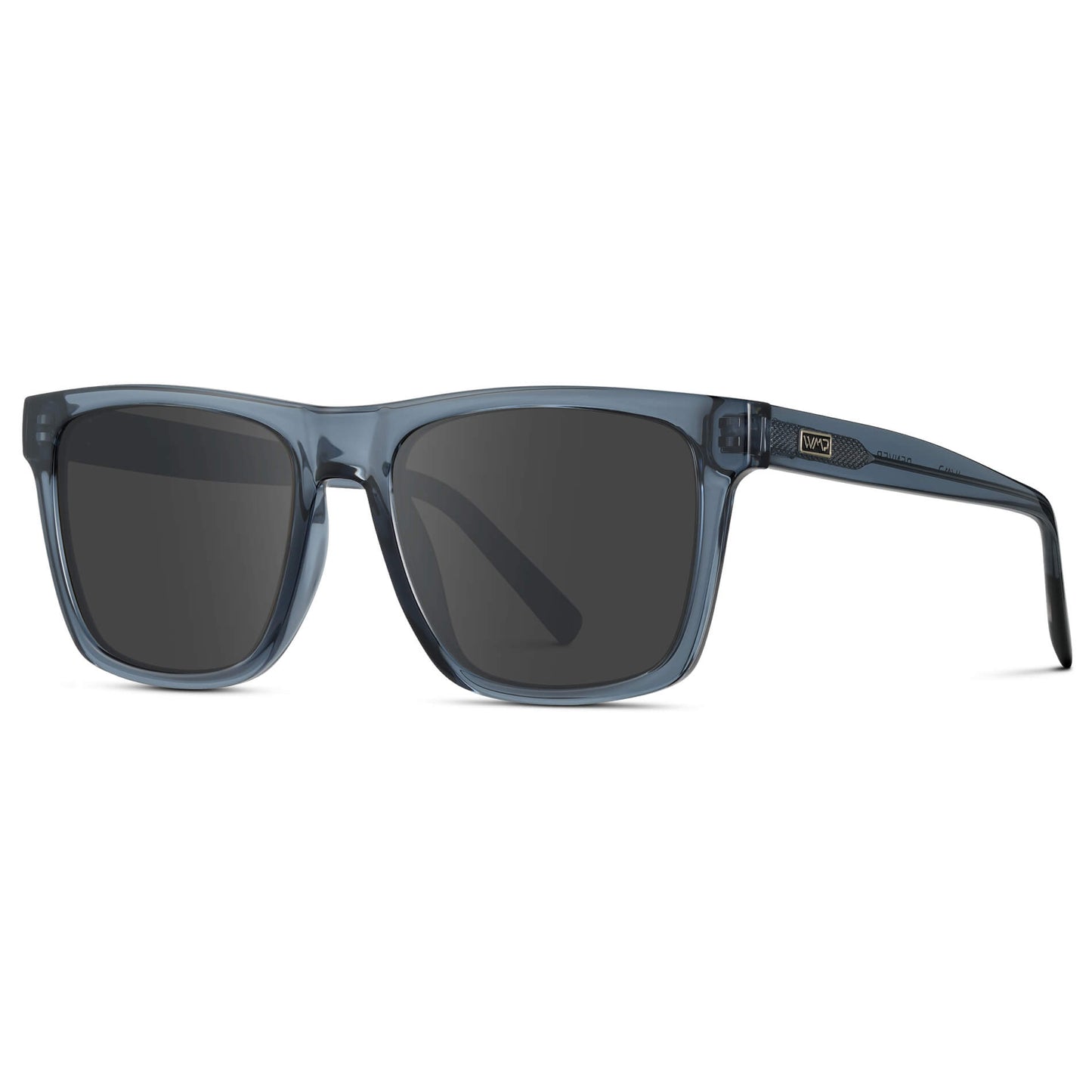 Crystal Indigo Blue / Grey || Modern Square Prescription Sunglasses