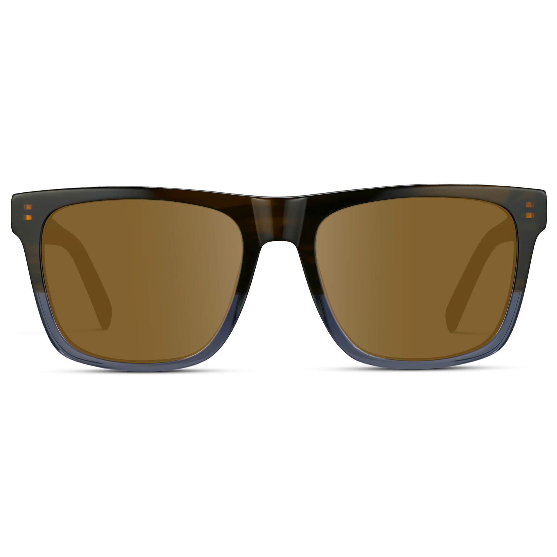 Blue Forest Fade / Amber || Modern Square Prescription Sunglasses