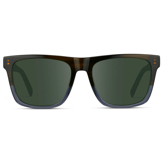 Blue Forest Fade / G15 || Modern Square Prescription Sunglasses