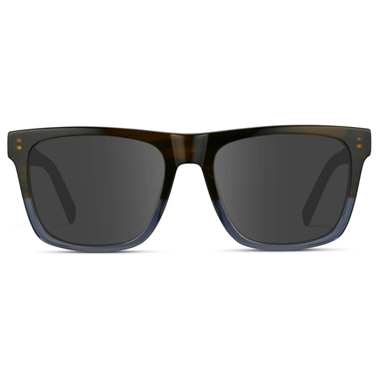 Blue Forest Fade / Grey || Modern Square Prescription Sunglasses
