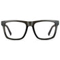 Crystal Carbon Grey || Men's Square Eyeglasses with Grey Frame and Clear Prescription Lenses on a white background