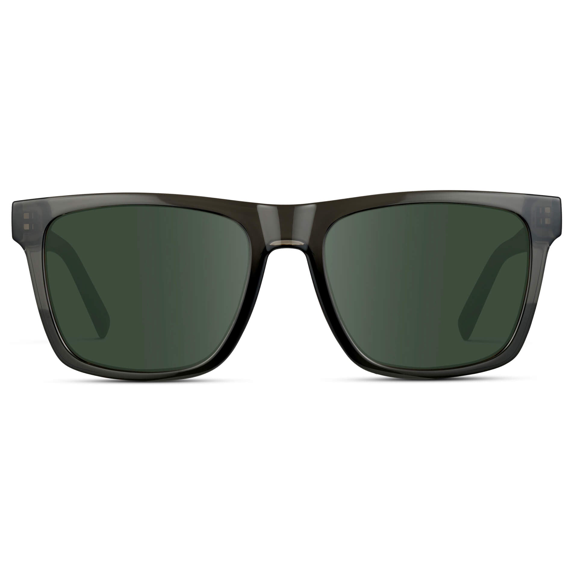 Crystal Carbon Grey / G15 || Modern Square Prescription Sunglasses