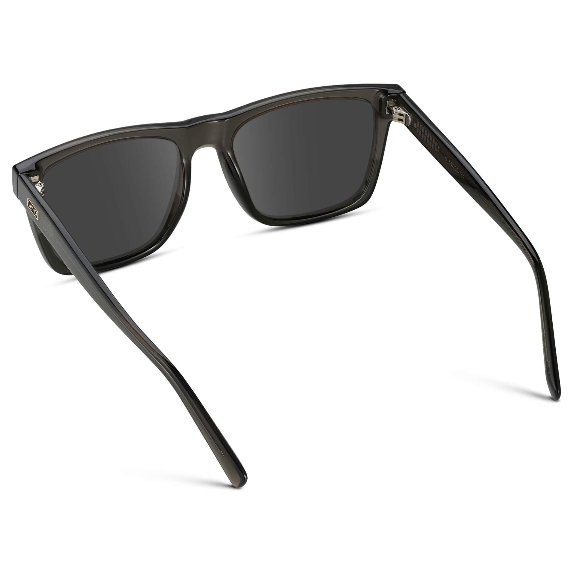 Crystal Carbon Grey / Grey || Modern Square Prescription Sunglasses