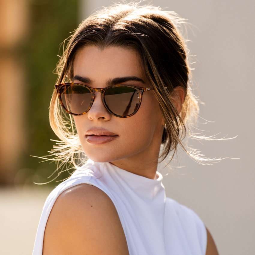 Tortoise / Brown Lens || Classic Round Frame Sunglasses with Tortoise Frame and Brown Lenses