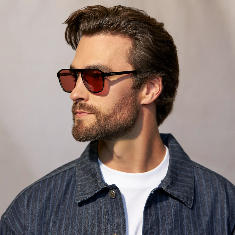 Emerson | Polarized - Black / Red Tinted Lens