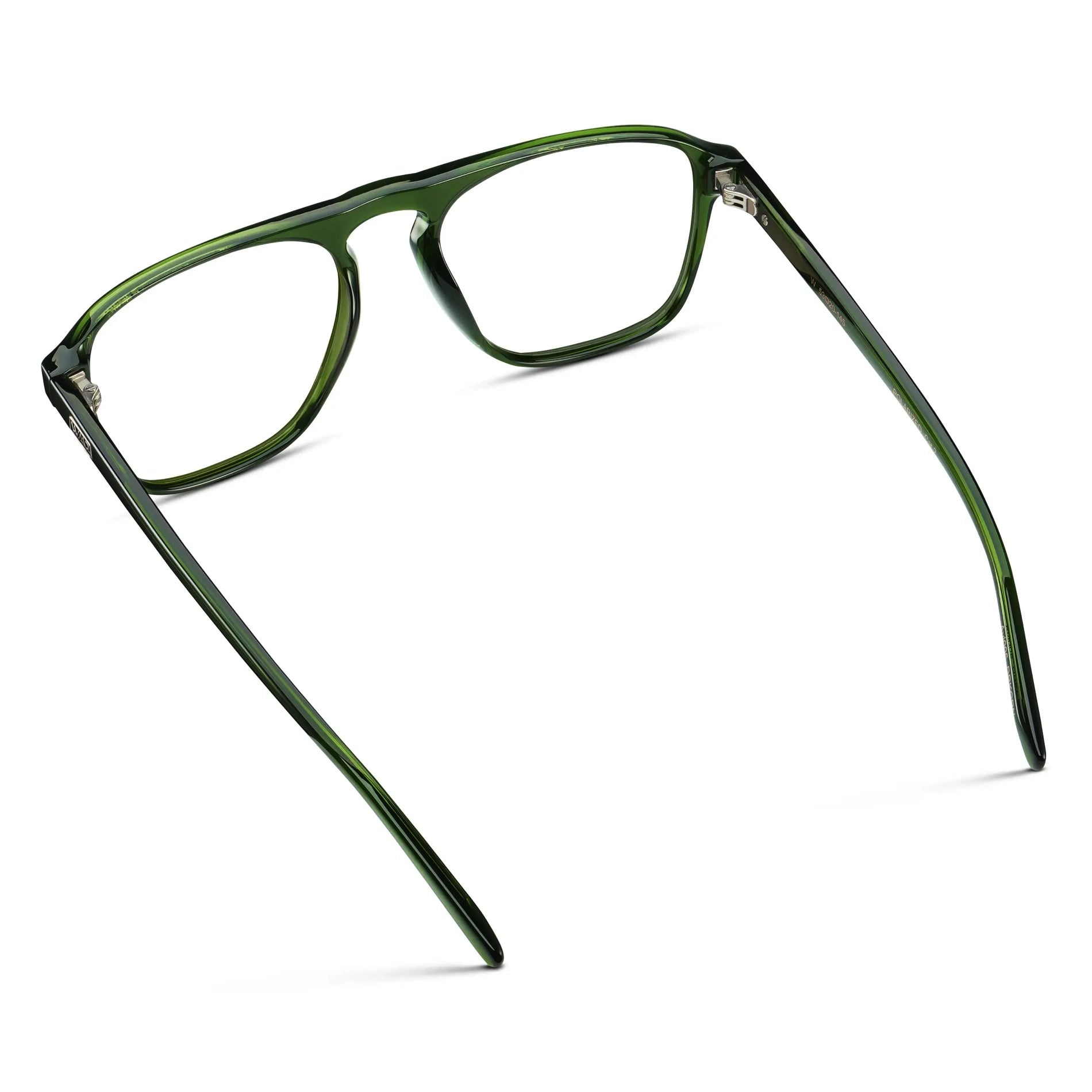 Jade Green || Green Acetate Frames with Clear Prescription Lenses
