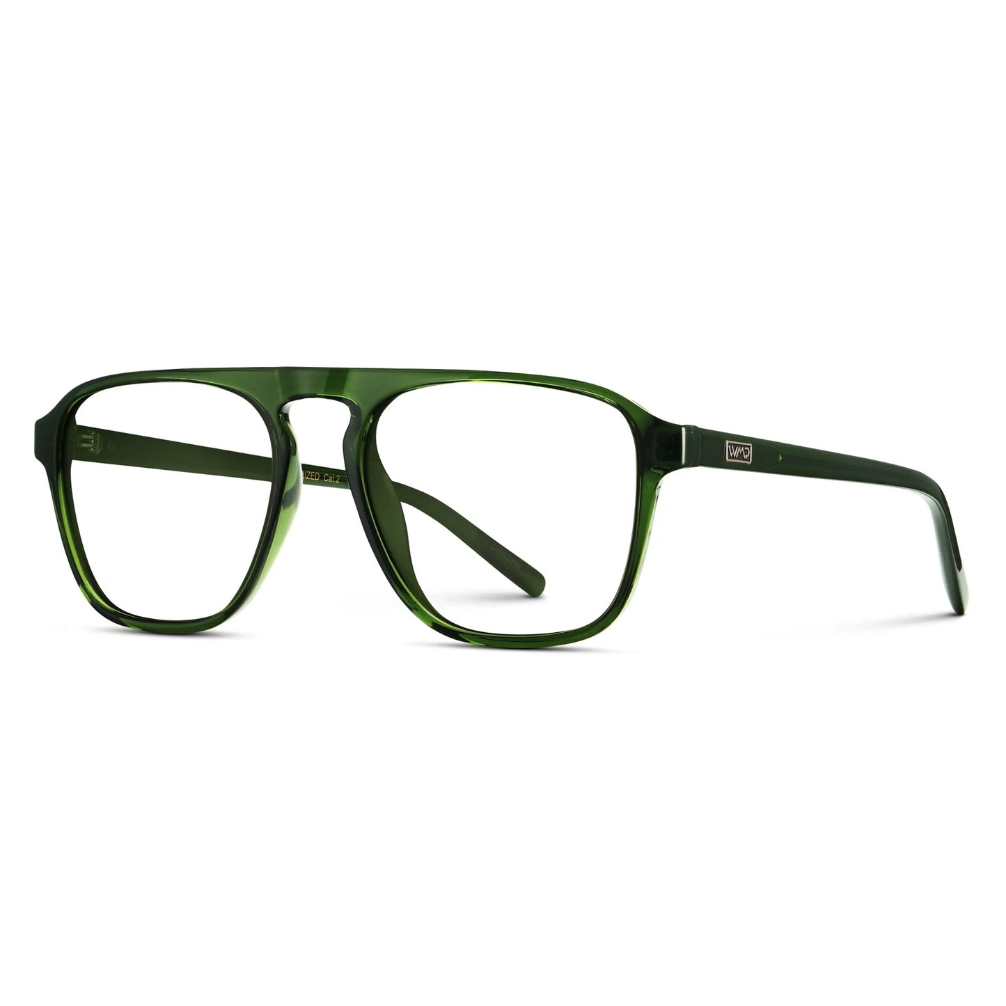 Jade Green || Green Acetate Frames with Clear Prescription Lenses