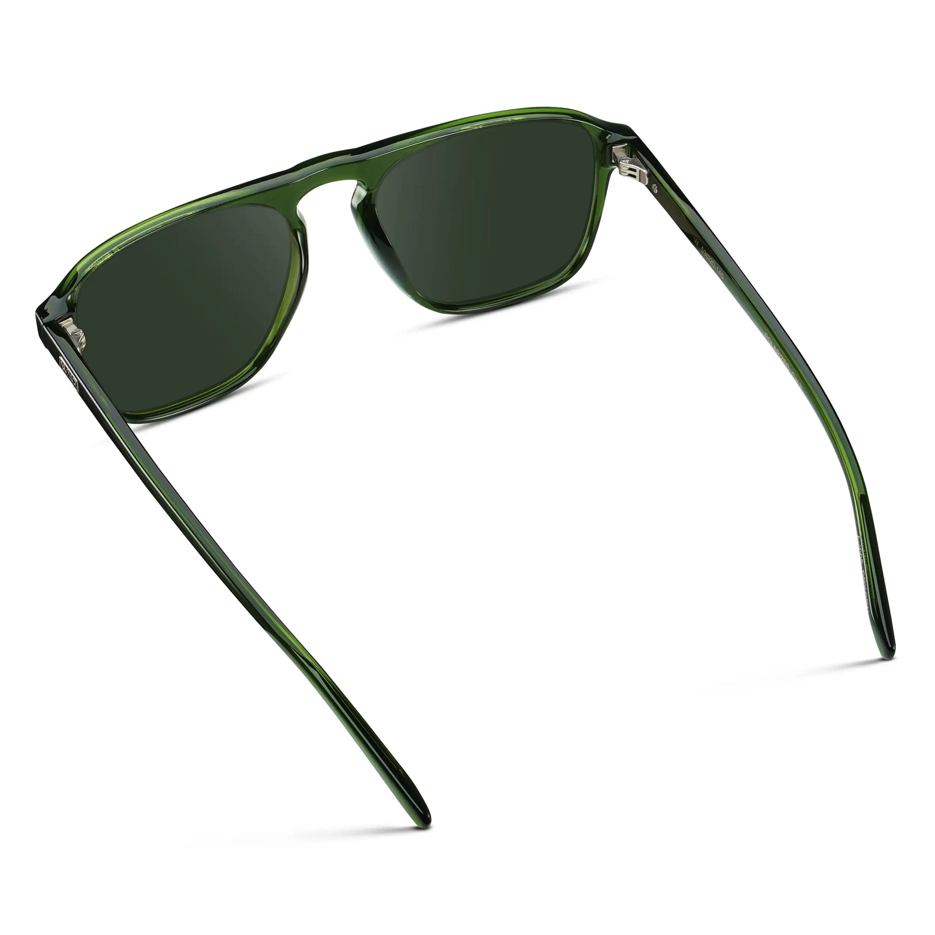 Jade Green / G15 Lens || Green Single Bridge Aviator Prescription Sunglasses with Green Lenses