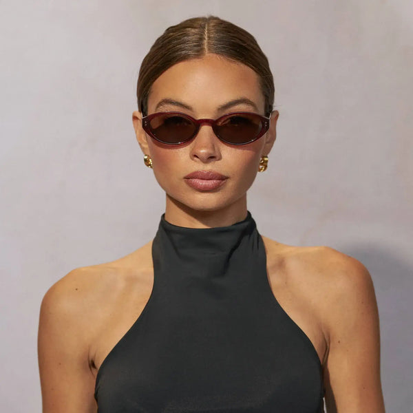 Esme - Red Garnet / Brown Lens