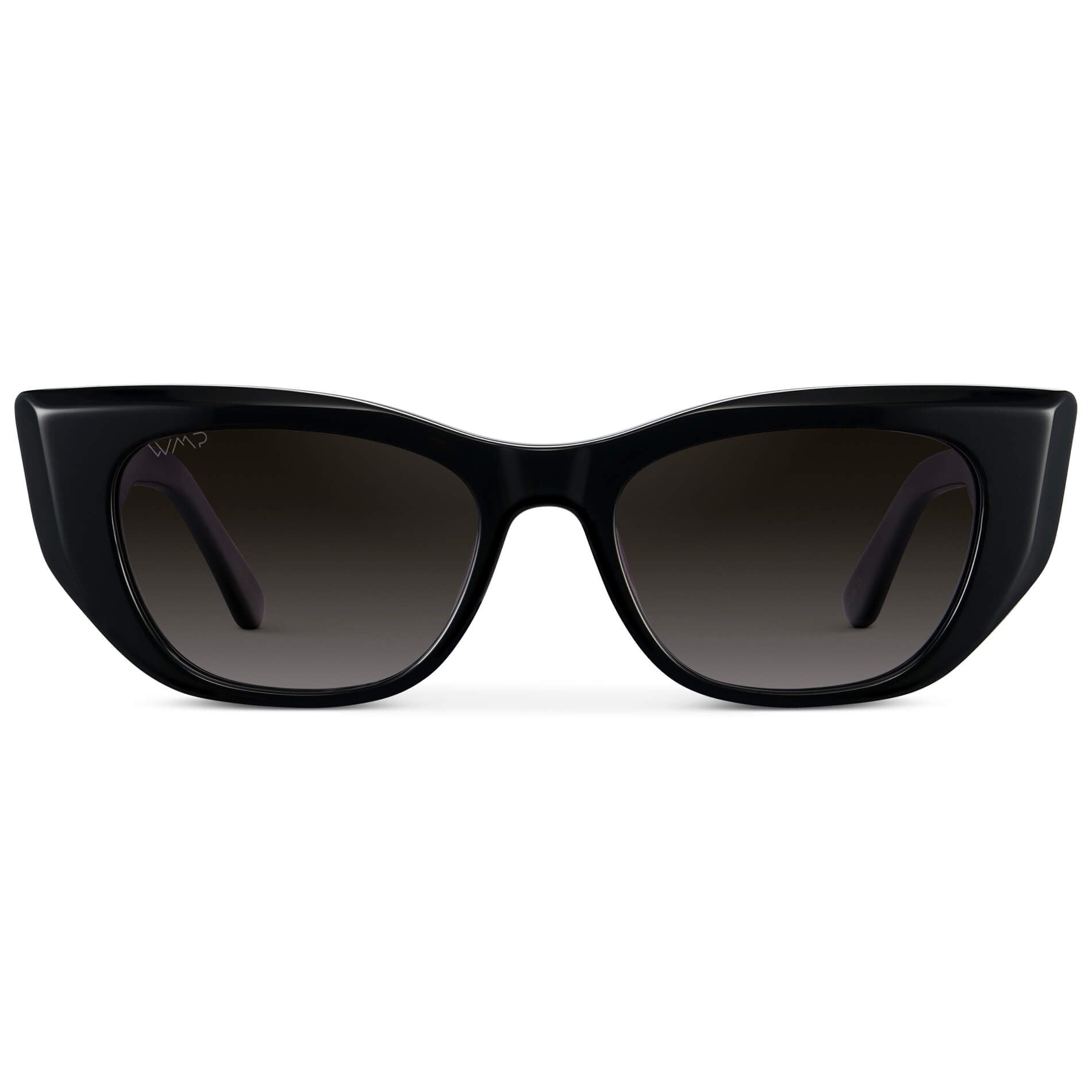 Black / Oak Brown Gradient Lens || Women's Polarized Sunglasses with black acetate frame and oak brown gradient lens