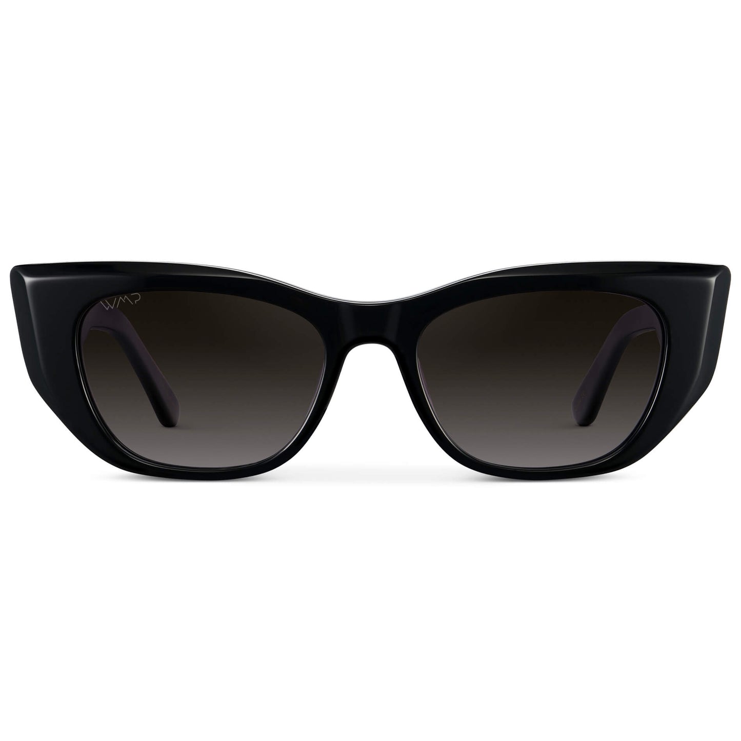 Black / Oak Brown Gradient Lens || Women's Polarized Sunglasses with black acetate frame and oak brown gradient lens
