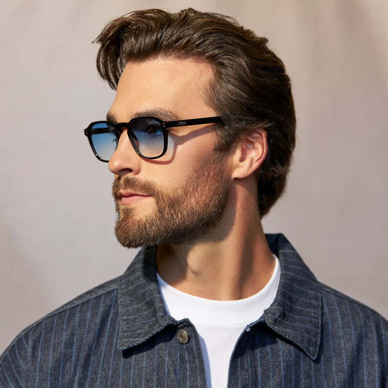 Francis | Polarized - Black / Blue Gradient Tinted Lens