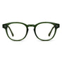 Jade Green || Men's Retro-Inspired Round Prescription Eyeglasses with Jade Green Acetate Frame and Clear Prescription Lenses on a white background