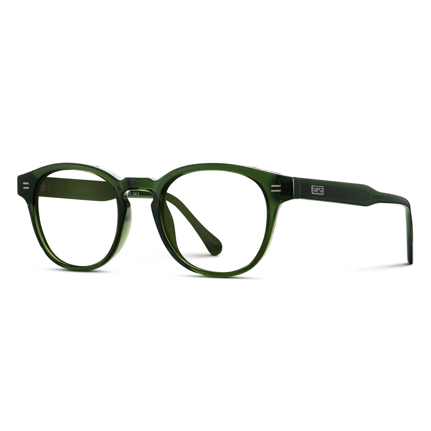 Jade Green || Men's Retro-Inspired Round Prescription Eyeglasses with Jade Green Acetate Frame and Clear Prescription Lenses