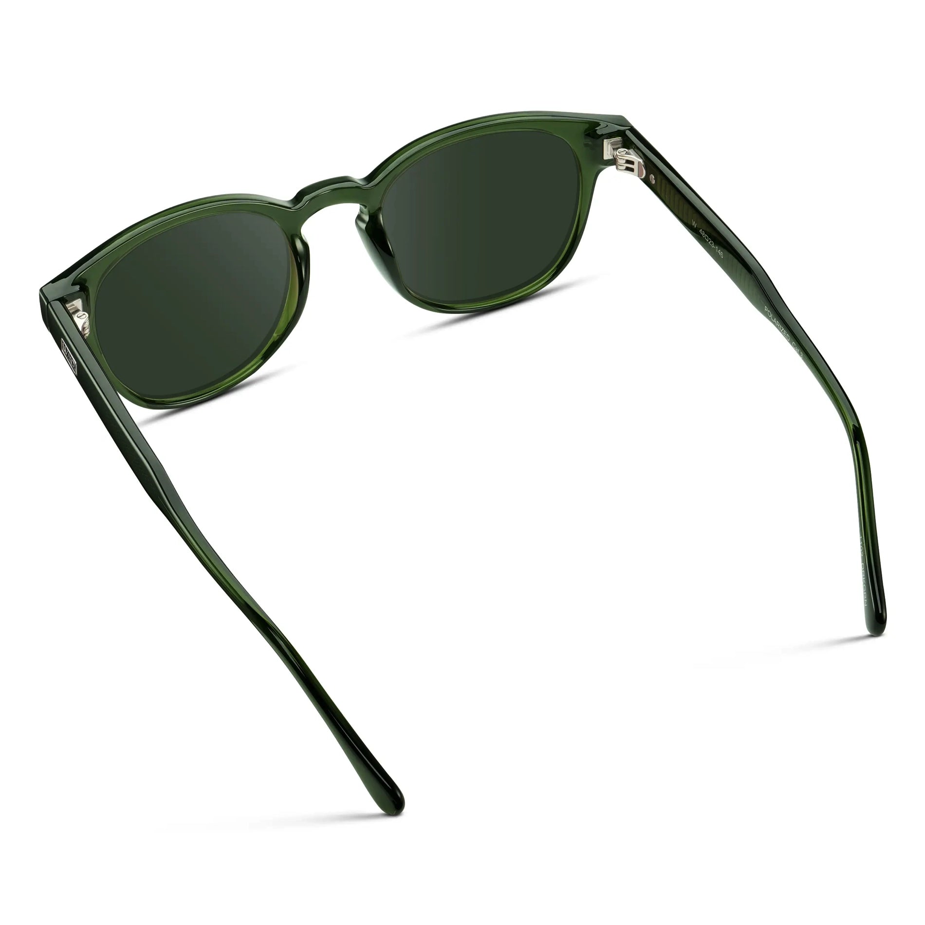Jade Green / G15 Lens || Men's Retro-Inspired Round Prescription Sunglasses with Jade Green Acetate Frame and Prescription Green Lenses