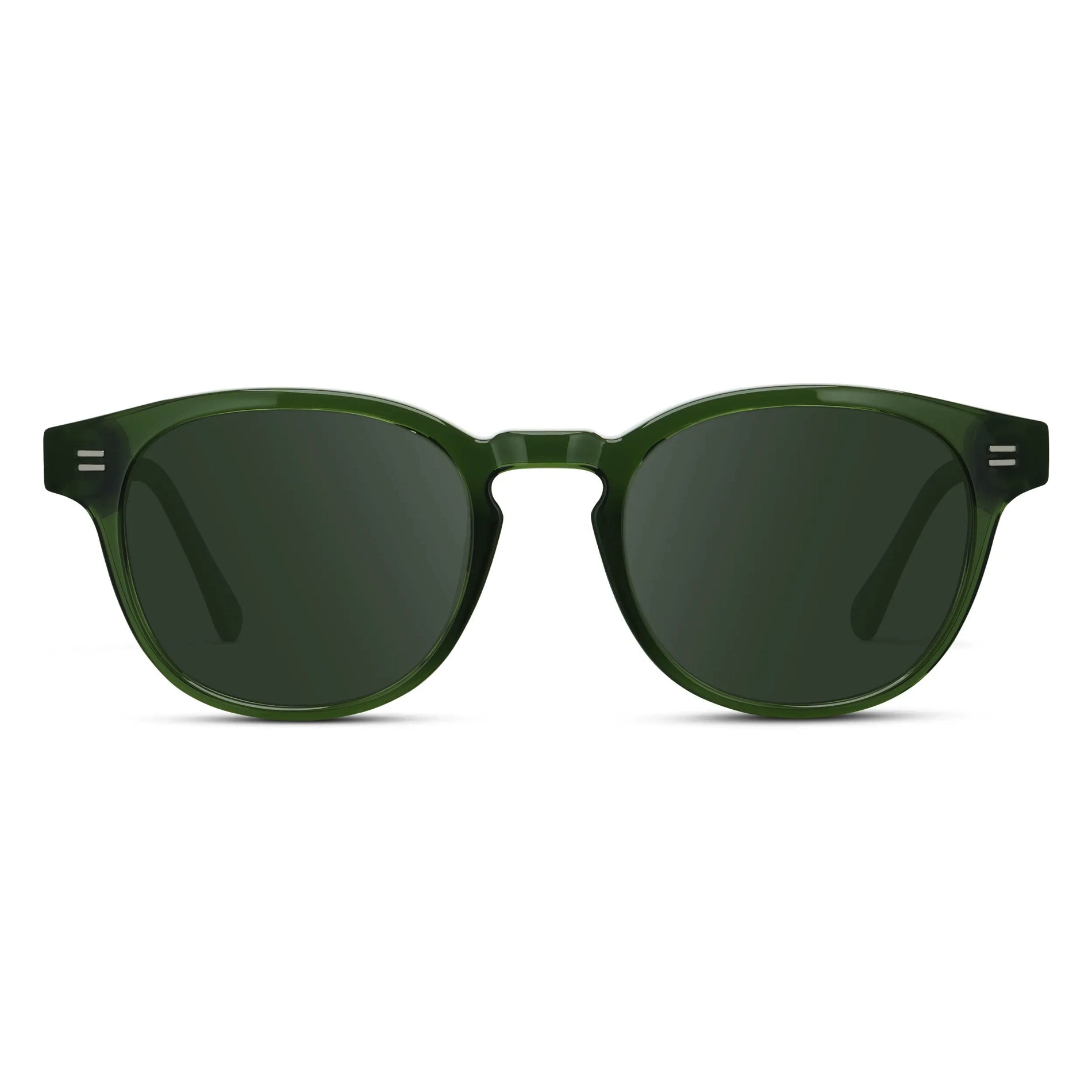 Jade Green / G15 Lens || Men's Retro-Inspired Round Prescription Sunglasses with Jade Green Acetate Frame and Prescription Green Lenses