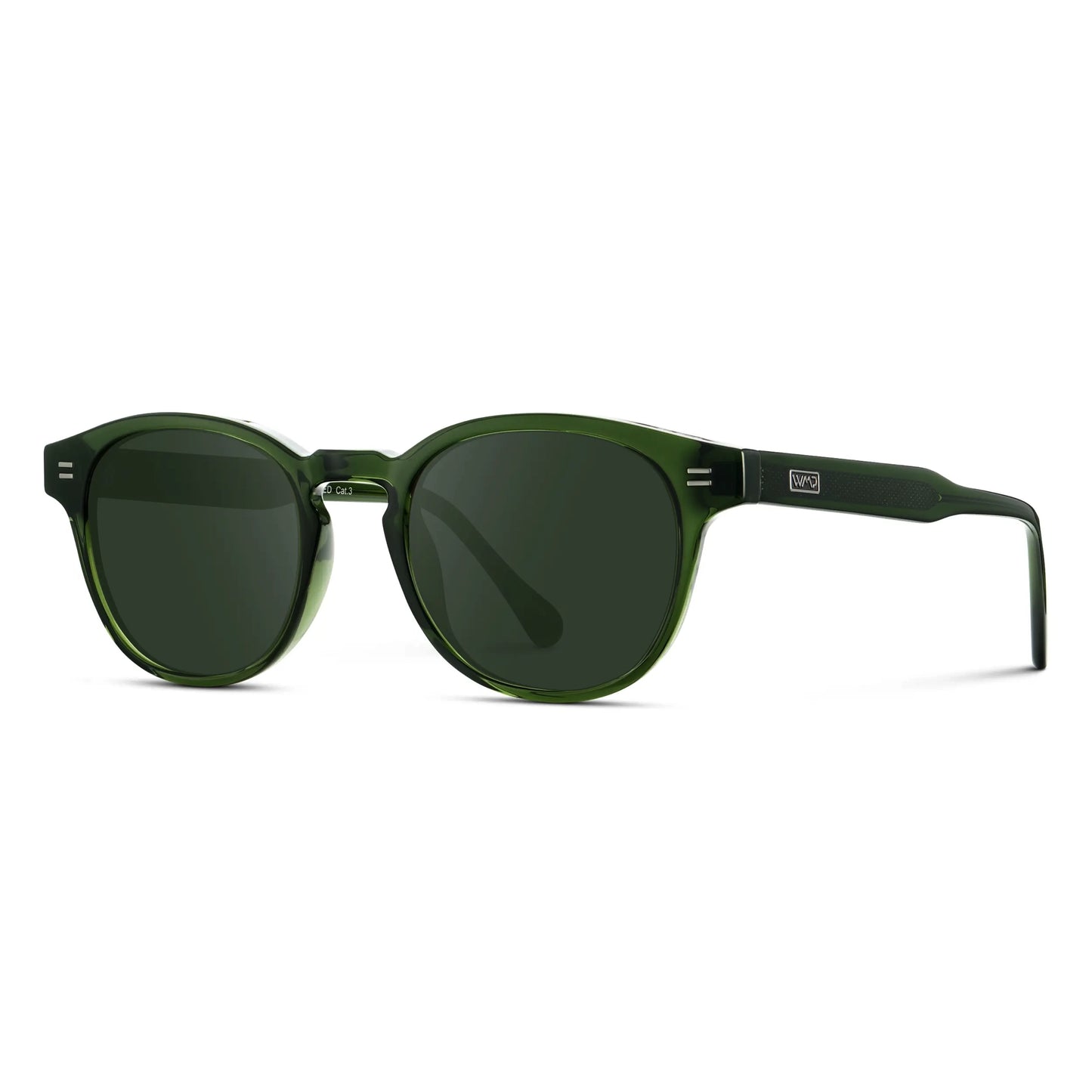 Jade Green / G15 Lens || Men's Retro-Inspired Round Prescription Sunglasses with Jade Green Acetate Frame and Prescription Green Lenses