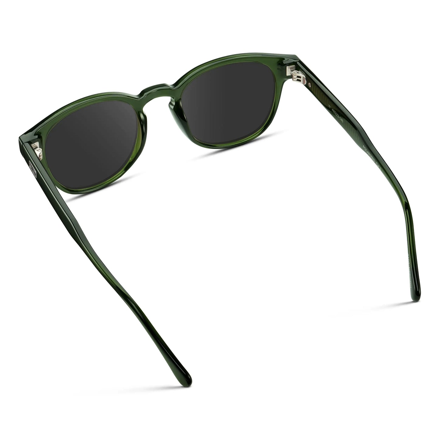 Jade Green / Grey Lens || Men's Retro-Inspired Round Prescription Sunglasses with Jade Green Acetate Frame and Prescription Grey Lenses