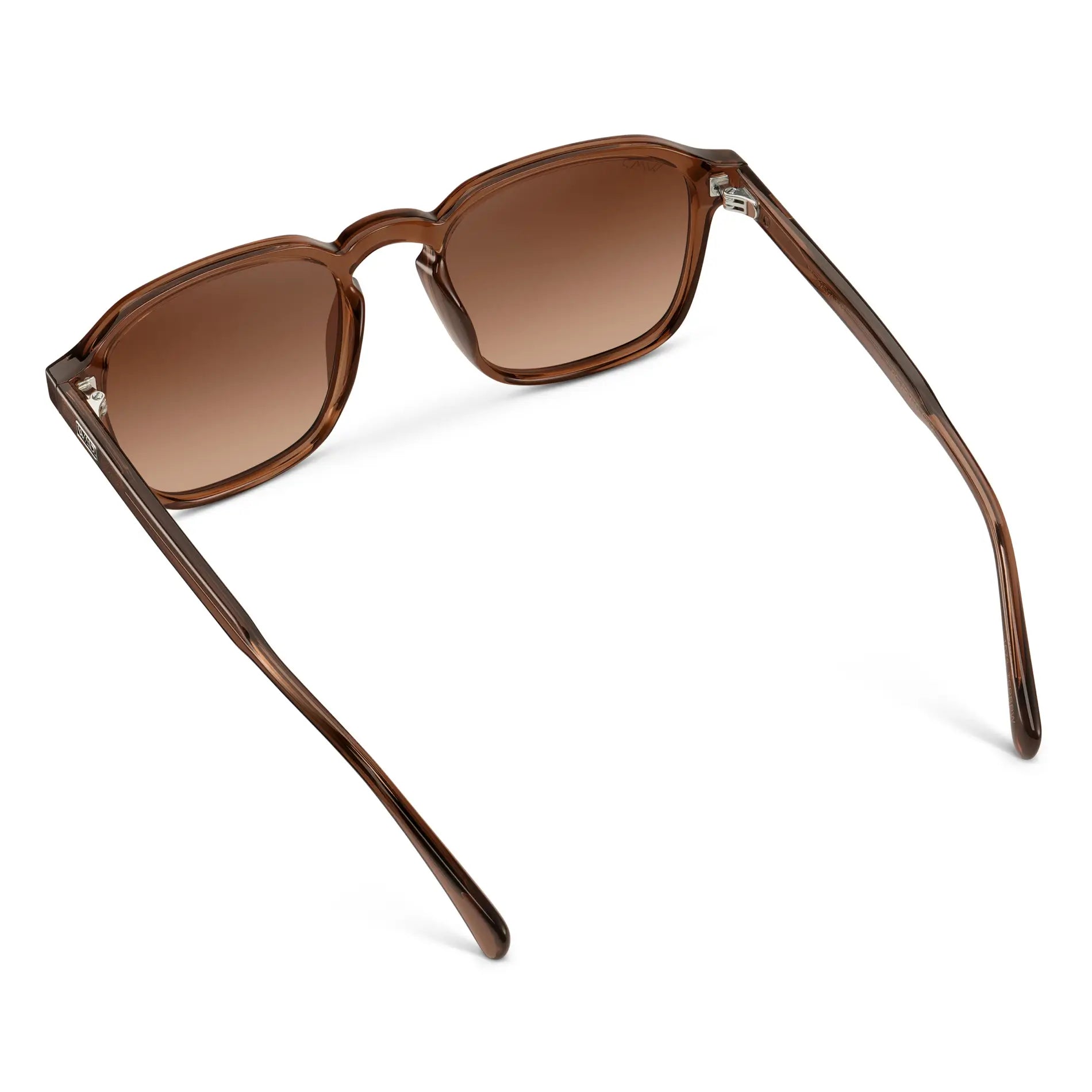 Terracotta Brown / Copper Brown Gradient Lens || Men's Terracotta Brown Geometric Square Frame Sunglasses with Copper Brown Gradient Polarized Lenses
