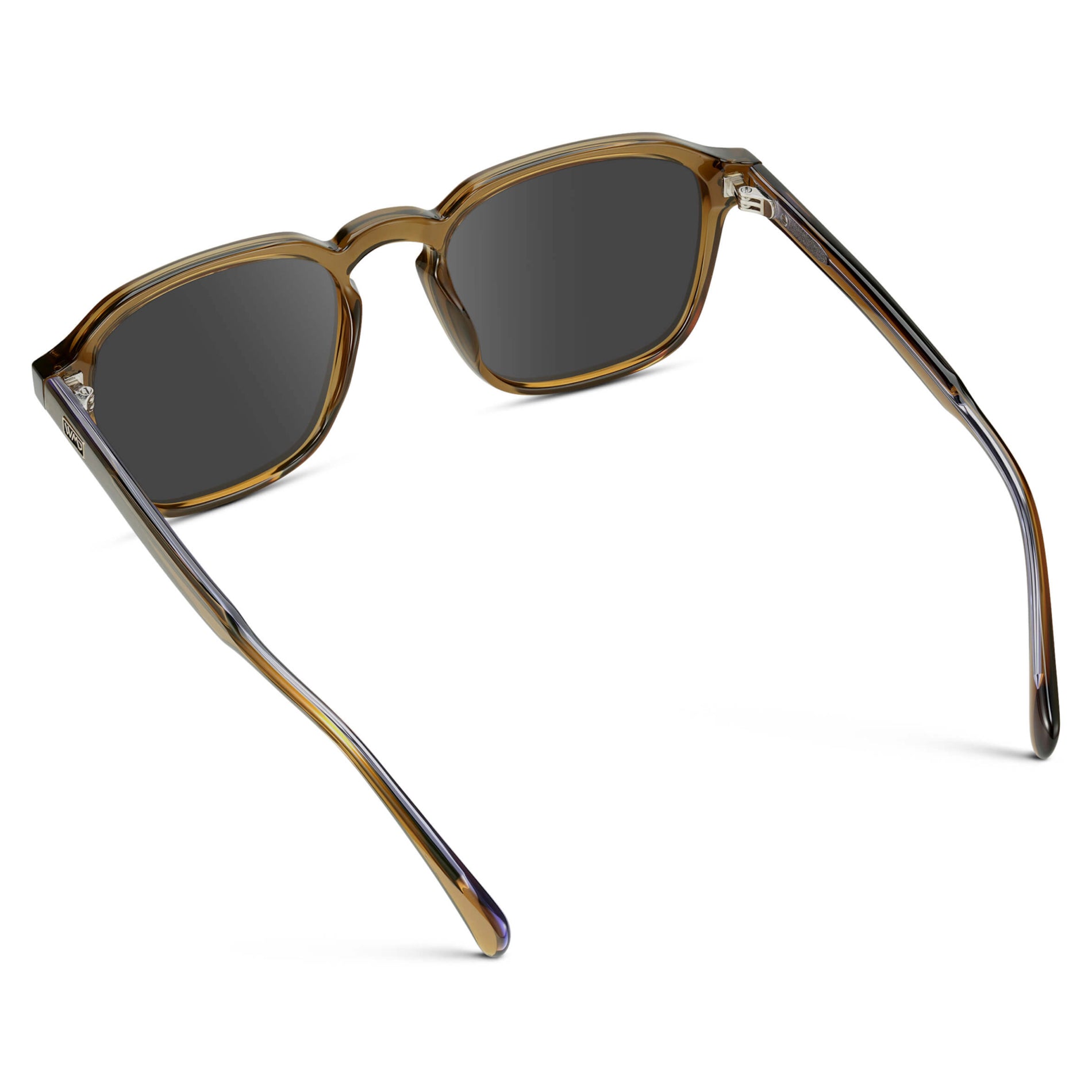 Crystal Verde / Grey Lens || Dark Green Square Frame with Grey Prescription Sunglass Lenses
