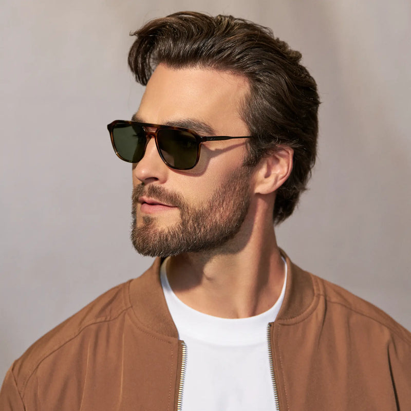 Gage | Polarized - Brown Tortoise / Smoke Green Lens